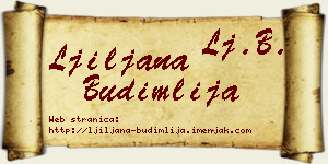Ljiljana Budimlija vizit kartica